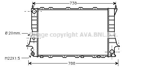 AVA QUALITY COOLING Радиатор, охлаждение двигателя AIA2081